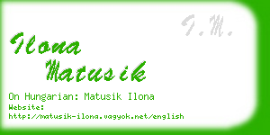 ilona matusik business card